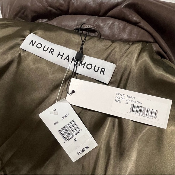 Brown Leather Belted Winter Puffer Jacket - Picture 9 of 14